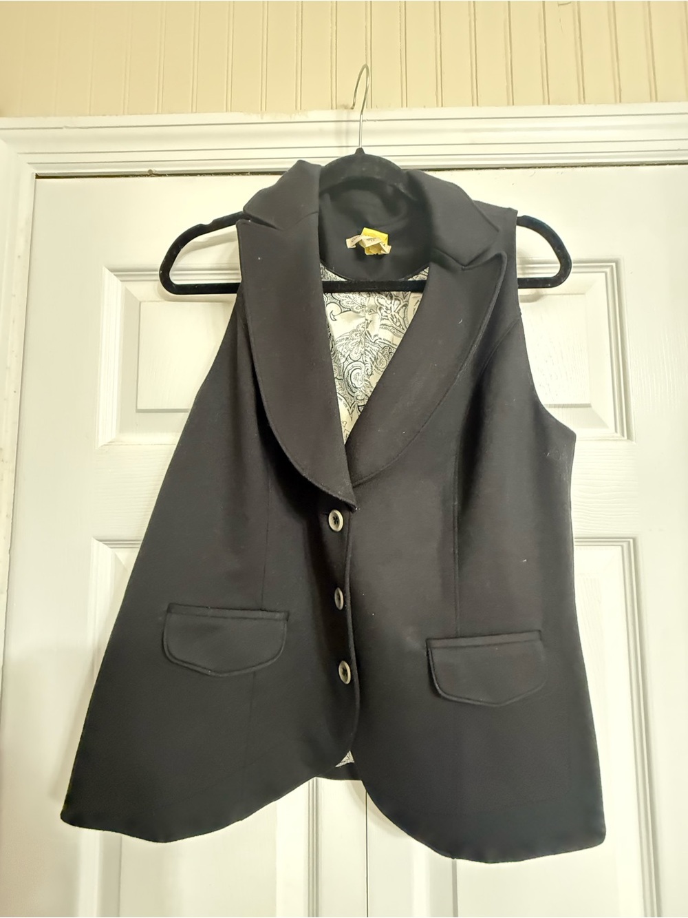 Coldwater Creek Black Sleeveless Tailored Vest